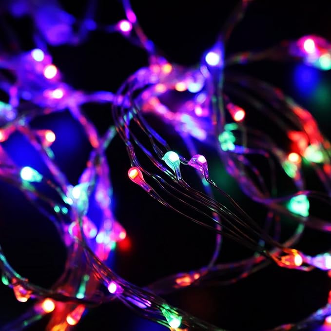 HOME LIGHTING Window Curtain String Lights, 300 LED 8 Lighting Modes Fairy Copper Light with Remote, USB Powered Waterproof for Christmas Bedroom Party Wedding Home Garden Wall Decorations, Multicolor