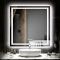 36X36 LED Bathroom Mirror with Lights, Anti-Fog, Dimmable, Backlit + Front Lit, Smart Bathroom Vanity Mirror, Memory Function, Shatterproof, Tempered Glass (Horizontal/Vertical)