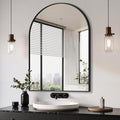 Delma Arched Bathroom Mirror, 26"x38" Wall Mounted Vanity Mirror for Bedroom, Living Room and Entryway, Black