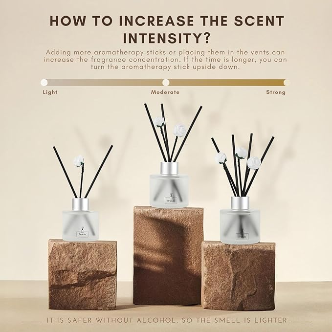 Brakula 2 Pack Reed Diffuser Set, Lavender Eucalyptus Scented, Home Fragrance with 14 Sticks Bathroom Decor, Reed diffusers for Home 6.76 fl oz (Lavender Eucalyptus)