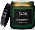 M&SENSE Celestial Cypress - Cedarwood Spice Scent Natural Soy Wax Highly Scented Candle, 11.6oz 2 Wick 70 Hours Long Lasting Candle Woody Scent Gifts for Dad