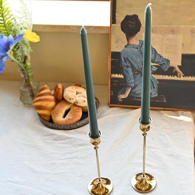 Candlestick Holders Gold, 12 Packs Taper Candle Holder for Candlesticks, Candle Sticks Holder Decor for Home Decor