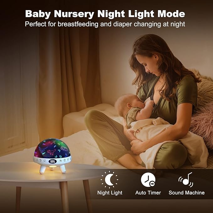 YACHANCE Dinosaur Night Light Projector for Kids with Timer&Remote.Dinosaur Gifts for 1-12 Year Boy.Dinosaur Toys for Kids 5-7 Year Old.Dinosaur Decor for Boys Room.Baby Night Light with 29 Sounds