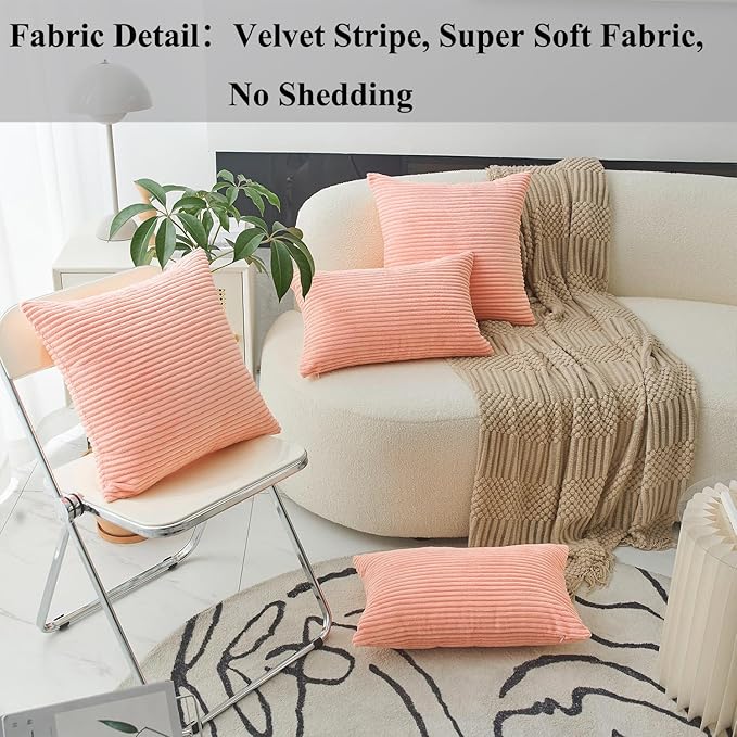 Home Brilliant Pink Euro Sham 26 x 26 Pillow Cover Large Square Pillow Case for Patio Couch Bench Girl's Room, 26x26 inch, Coral