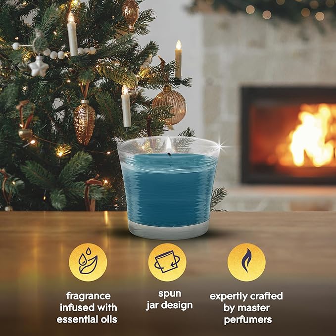 Glade 1-Wick Scented Candle Jar, Embers & Sandalwood, Air Freshener Infused with Essential Oils, 4.08 Oz, 2 Count