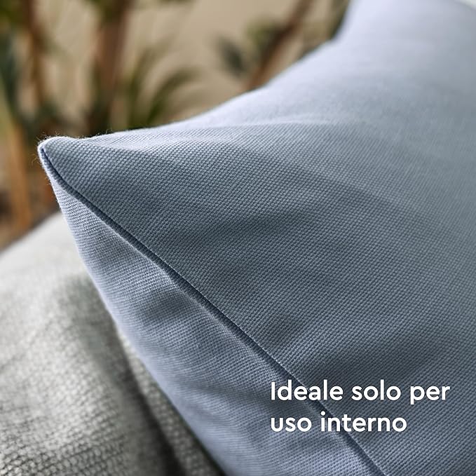 Encasa XO Throw Pillow Covers 24x24 in Set of 2 B Grey | No Inserts | Cotton Pillow Covers for Living Room, Bed, Sofa, Couch | Decorative Cushion Covers with Improved Zippers