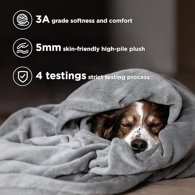 Bedsure GentleSoft Fleece Bed Blankets Full Size Grey - Soft Lightweight Plush Fuzzy Cozy Luxury Blanket Microfiber, 84x90 inches