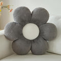 Flower Pillow, Decorative Throw Pillows for Couch Bed, Cute Daisy Home Decor Flower Shaped Pillows for Bedroom Living Room (Grey, 19.6 Inches)
