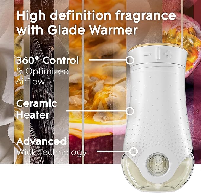 Glade PlugIns Refills Air Freshener, Scented and Essential Oils for Home and Bathroom, Vanilla Passion Fruit, 3.35 Fl Oz, 5 Count