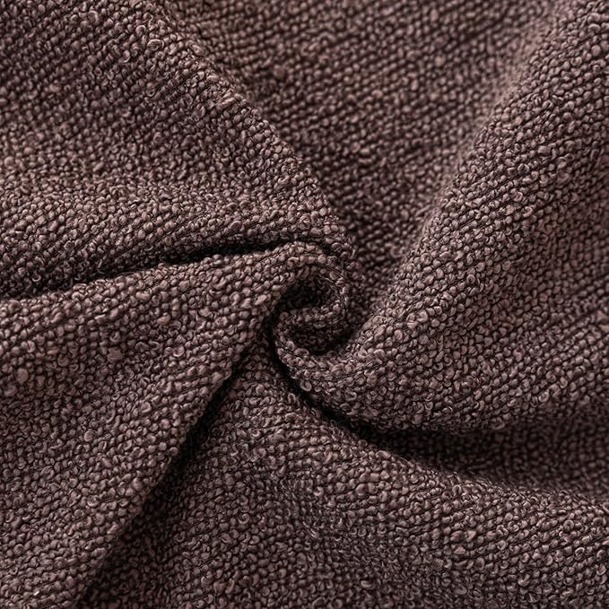 Foindtower Decorative Textured Boucle Throw Pillow Covers Accent Solid Pillow Cases Neutral Soft Cozy Couch Cushion Case for Chair Sofa Bedroom Living Room Home Decor 24x24 Inch,1PC,Dark Purple