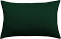 TangDepot Handmade Decorative Solid 100% Cotton Canvas Throw Pillow Covers/Pillow Shams, (12"x18", Deep Green)