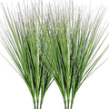 27" Artificial Plants Onion Grass Greenery Faux Fake Shrubs Plant Flowers Wheat Grass for House Home Indoor Outdoor Office Room Gardening Indoor Décor 6 Pack