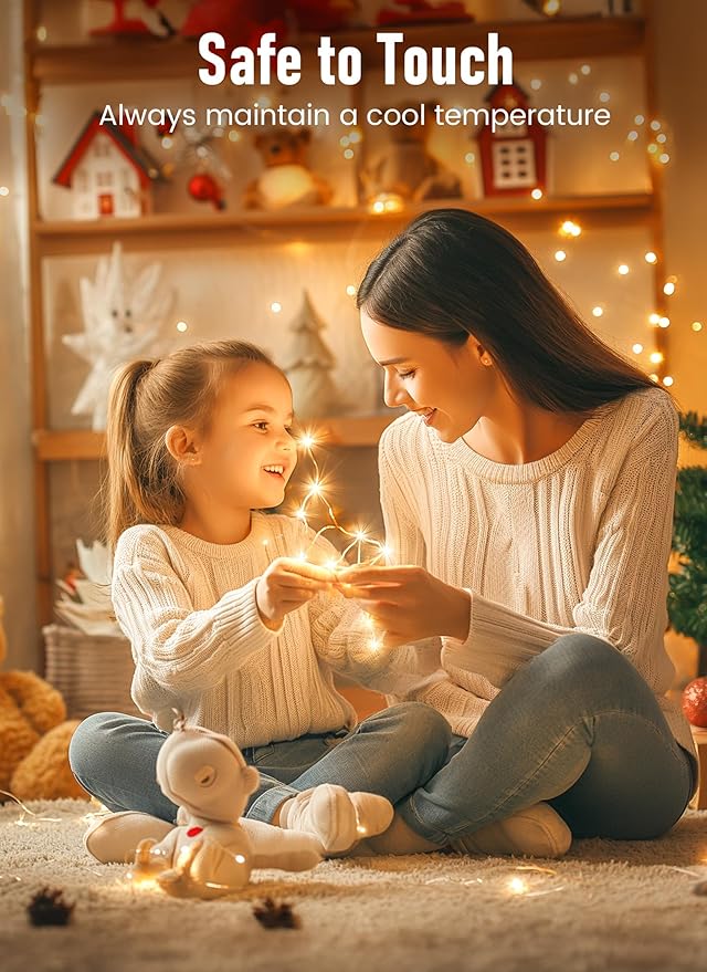 Minetom Fairy Lights Battery Operated with Remote, 66Ft 200 LED Waterproof String Lights Indoor Outdoor, Starry Twinkle Light for Christmas Home Bedroom Wedding DIY Centerpiece Decor
