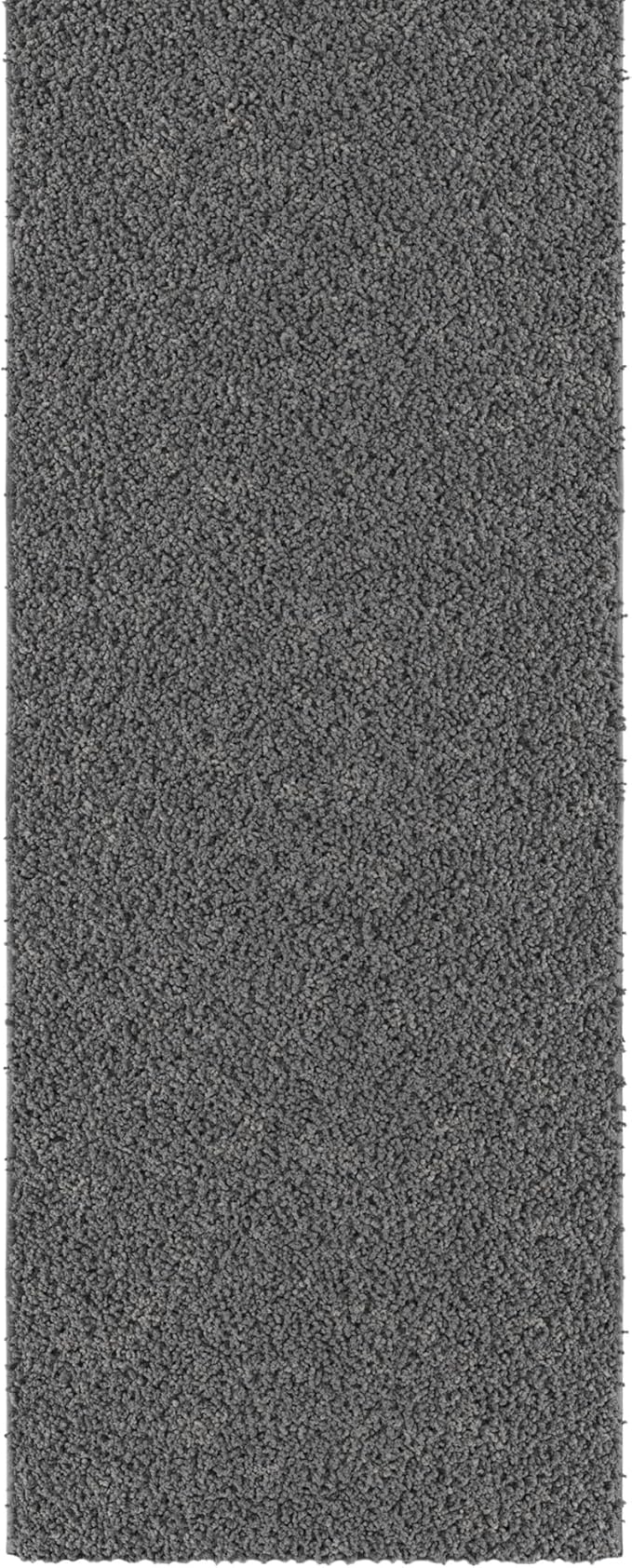 Ottomanson 3' x 10' Shaggy Runner Rug - Plush & Cozy Non-Slip Carpet for Bedroom, Living Room, Bathroom & Entryway - Durable & High-Traffic Friendly for Hallways & Dorms, Gray