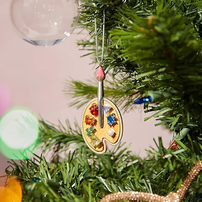 2025 Christmas Ornaments for Christmas Tree Decorations, Artist Drawing Palette Ornament, Hanging Keepsake Gifts for Sisters Mom Grandma Women