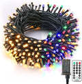 Brizled Christmas Lights, 65.67ft 200 LED Color Changing Tree Lights 11-Function Warm White & Multicolored Christmas Lights, Connectable 29V Safe Adapter Remote Decorative Lights String for Xmas Party