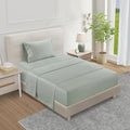 CHATEAU HOME COLLECTION 100% Cotton Sheets Twin Size Deep Pockets(Upto 17"), 1000 Thread Count Sheets Cotton Twin Size Sheets Sets, 3-Piece Sateen Weave Breathable Bed Sheets- Mineral