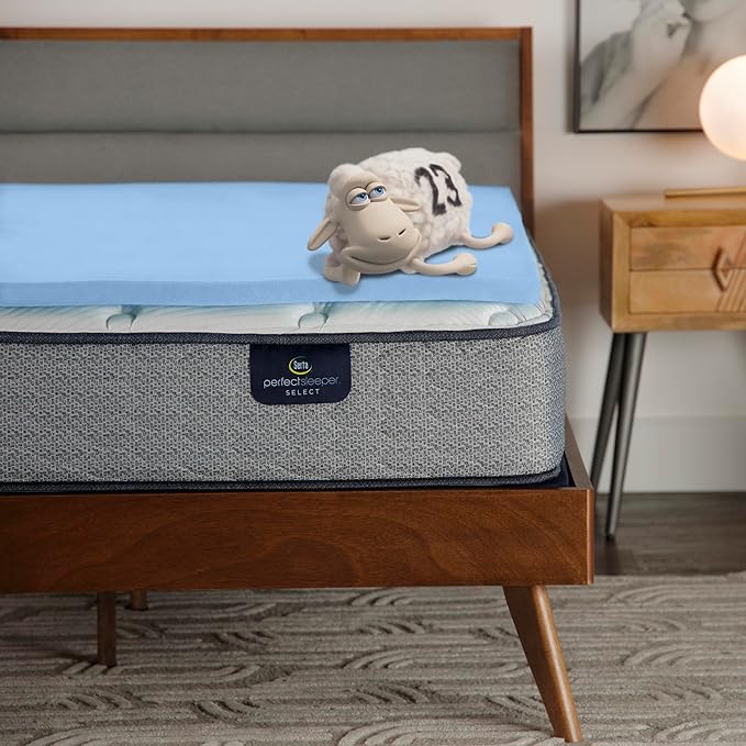 Serta Comfort Cool Memory Foam Mattress Topper, 1.5 Inch, Twin XL