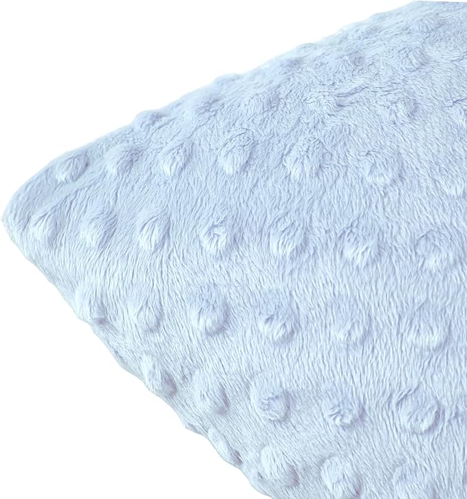 2 Packs Throw Pillow Covers, Neutral Decorative Couch Pillow Cover for Living Room Bed Sofa Rustic Farmhouse Boho Home Decor, Soft Plush Cushion Case Slipcover (SkyBlue, 18"x 18")