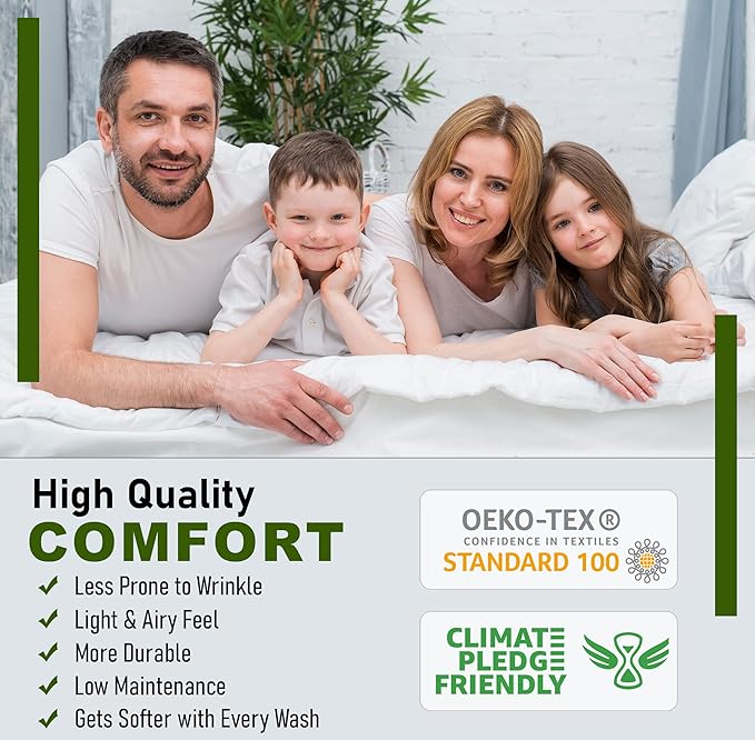 RUVANTI 100% Cotton Split King Sheets Sets for Adjustable Bed, 5 PCs, Soft & Breathable Percale Weave Bedding, Deep Pocket 16", Hotel Standard, Crisp Cool Feel & Durable, Floral Sheet, Dandelion