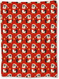 Christmas Penguin Blanket, Soft Lightweight Flannel Cute Penguins Throw Blanket for Couch, Bed, Travel & Decor Gifts, Cozy Warm Fuzzy Holiday Blankets for Adults Women Girls Kids 50×40 in