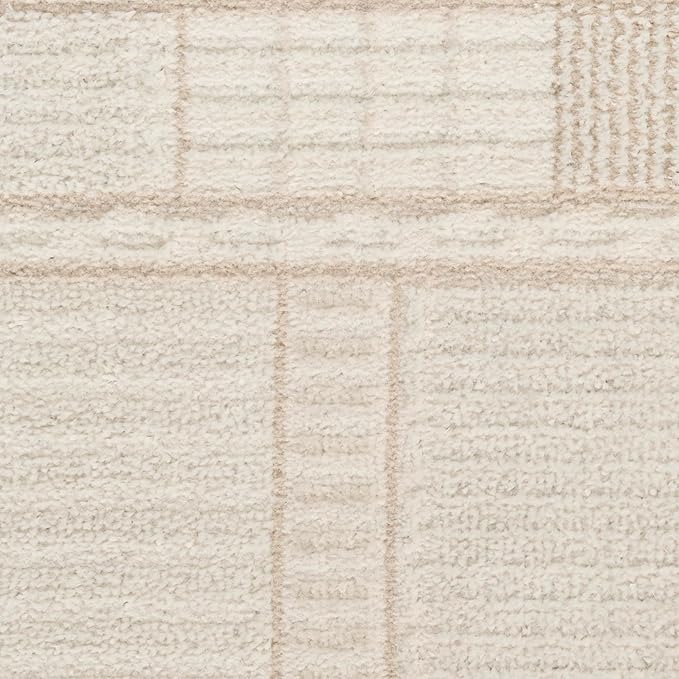Nourison Nordic Ivory Beige 4' x 6' Scandinavian Area Rug - Easy Clean, Non Shedding, Bed Room, Living Room, Dining Room, Kitchen (4' x 6')