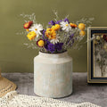 Farmhouse Vase for Home Decor, Vintage Rustic Terracotta Flower Vase Suitable for Home Decor, Living Room, Shelf, Dining Table. 7IN （Rust Green） ZSHLXM