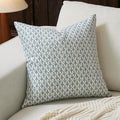 Floral Pillow Covers 24x24 Pillow Cover Block Print Couch Pillows for Living Room Decorative Neutral Accent Throw Pillow Covers, 1PC, Aqua Blue