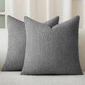 a moment Dark Gray Chenille Throw Pillow Covers 22x22 Inch Pack of 2 Modern Decorative Throw Pillow Covers Farmhouse Cross Covers Home Decor for Sofa Bedroom Living Room