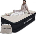 Englander Twin Air Mattress - Double High, 300 LB Capacity Luxury Camping Mattress with Built-in Pump, Waterproof and Microfiber