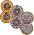 Bico Havana Appetizer Plates Set of 6, 6 Inch Small Ceramic Dessert Plates for Snacks, Salad, Tablescape, Microwave and Dishwasher Safe, Gift for Housewarming and Thanksgiving