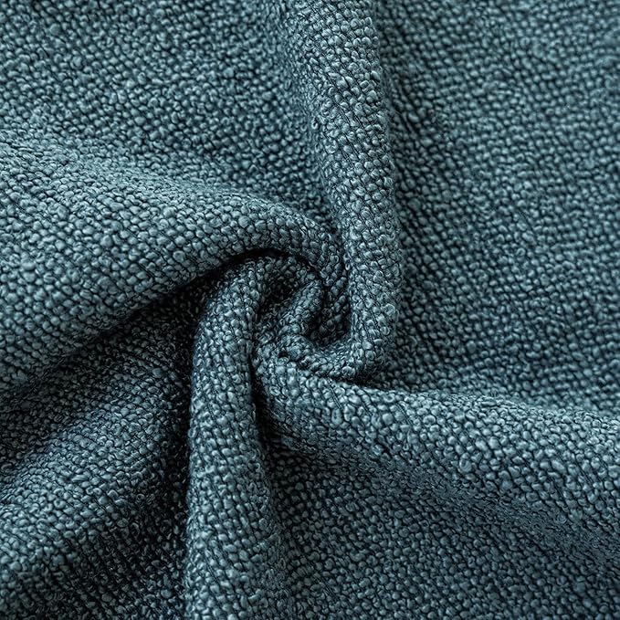 Foindtower Decorative Textured Boucle Throw Pillow Covers Accent Solid Pillow Cases Neutral Soft Cozy Couch Cushion Case for Chair Sofa Bedroom Living Room Home Decor 24x24 Inch,1PC,Misty Blue