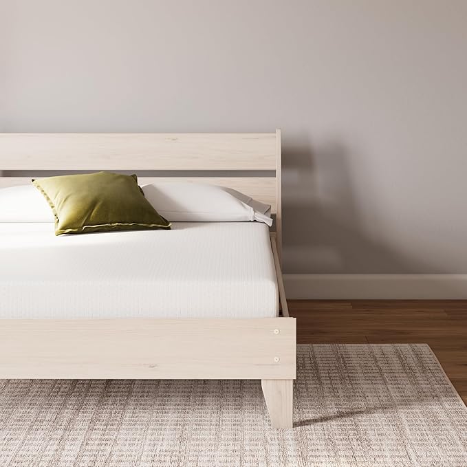Signature Design by Ashley Twin Size 8 Inch Medium Firm Charcoal Gel & Green Tea Infused Memory Foam Mattress for Pressure Relief, Fiberglass Free, Mattress In A Box