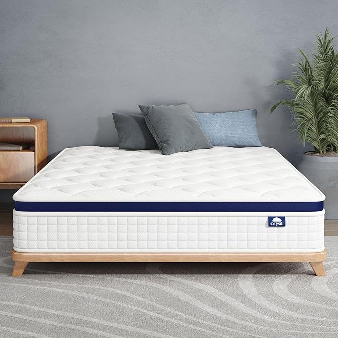 Full Mattress 13 Inch - Hybrid Mattress Bed in a Box, Medium Firm Support, Pressure & Pain Relief for All Sleepers, CertiPUR-US Certified, Fiberglass-free, Reinforced Edge Support, Motion Isolation
