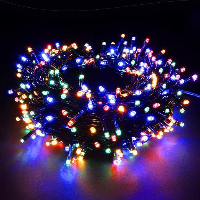 100-1000 LED Christmas Lights, Low Voltage Fairy String Lights with 8 Modes, Ideal for Xmax Tree, Garden, Home, Party, Halloween Festival Deco (Mixed-Color, 500 LEDs)