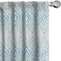 Ambesonne Ikat Curtains, Pale Colored Geometric Aztec Pattern Traditional Peruvian Culture Elements, Window Treatments 2 Panel Set for Living Room Bedroom, Pair of - 28" x 95", Sky Blue Pale Grey