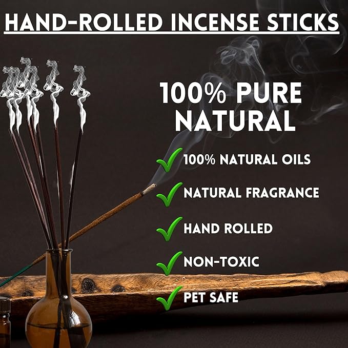SOUL STICKS Hand-Rolled Incense Sticks Mystic Spirit Blends 180 Gram 12 Pack Box | 100% Natural Masala Incense Organic Home Fragrance Agarbatti (Celtic Summer)