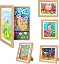 [3-Pack] Kids Artwork Frames Changeable - Front Opening Holds 150,Children Art Projects Kids Art Frames,10x12.5 Child Picture Frame for Display,With Storage(Wood)