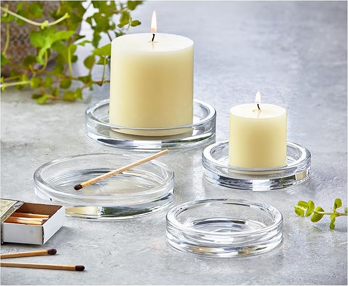 tag Chapel 4X6 Ivory Pillar Paraffin Wax Candle Unscented Drip-Free Long Burning 130 Hours for Home Decor Wedding Parties 4x6 Ivory