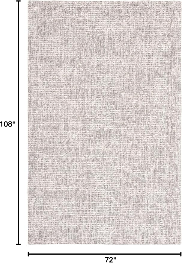 SAFAVIEH Abstract Collection Area Rug - 6' x 9', Ivory & Grey, Handmade Wool, Ideal for High Traffic Areas in Living Room, Bedroom (ABT468G)