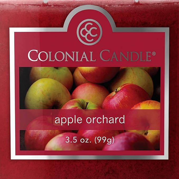 Colonial Candle Apple Orchard Scented Jar Candle, 2 Wick, 3.5 oz, Mottled Wax Candle (Pack of 2)