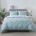 HoneiLife Wildflower Duvet Cover King - 100% Cotton Comforter Cover Sets, Botanical Duvet Cover Sets 3-PC, Floral Bedlinen Set with Zipper Closure & Corner Ties