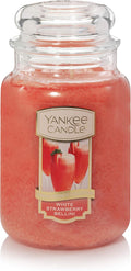 Yankee Candle White Strawberry Bellini Scented, Classic 22oz Large Jar Single Wick Candle, Over 110 Hours of Burn Time
