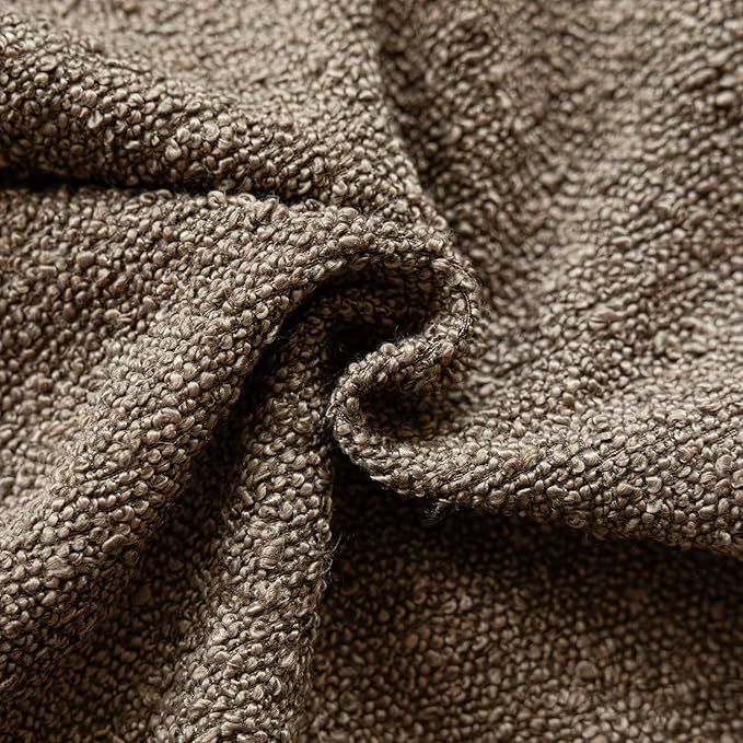 Foindtower Decorative Textured Boucle Throw Pillow Covers Accent Solid Pillow Cases Neutral Soft Cozy Couch Cushion Case for Chair Sofa Bedroom Living Room Home Decor 26x26 Inch,1PC,Light Brown