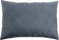 Levtex Home - 100% Linen Front/100% Cotton Back - King Quilted Sham - Washed Linen - Denim Blue - Sham Size (36 x 20in.)