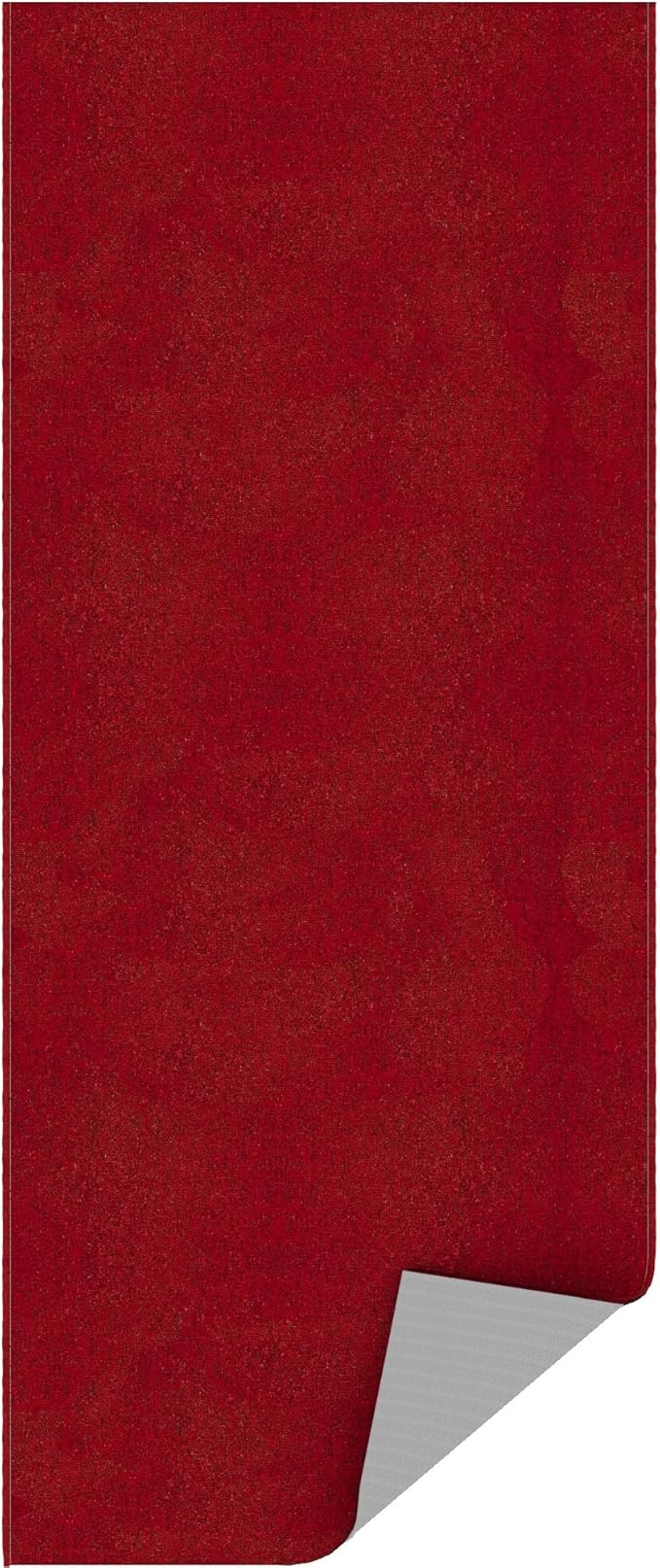 Ottomanson 2' x 11' Ultra-Thin Hallway Runner Rug - Durable Non-Slip Carpet for High-Traffic Areas - Fits Under Doors for Seamless Entry - Ideal for Kitchen, Entryway, Bedroom & Living Room, Red