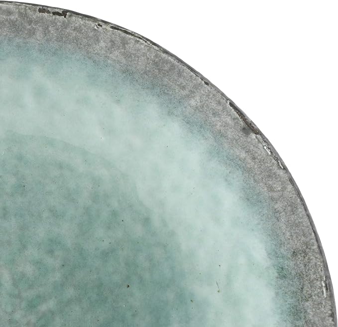 Gibson Elite Green Lantern Service for 4 (16 Piece) Double Bowl Dinnerware Set, Teal, Soft Gray, Dinnerware Set