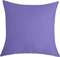 TangDepot Handmade Decorative Solid 100% Cotton Canvas Throw Pillow Covers /Pillow Shams, (18" x18" , Violet, 1 Count (Pack of 1))