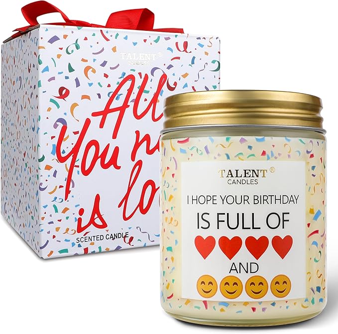 Happy Birthday Candle| Birthday Gifts for Women Girls Best Friend | Birthday Candles Gifts Ideas | Pear & White Jasmine Scented Candles