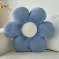 Flower Pillow, Decorative Throw Pillows for Couch Bed, Cute Daisy Home Decor Flower Shaped Pillows for Bedroom Living Room (Grey Blue, 19.6 Inches)